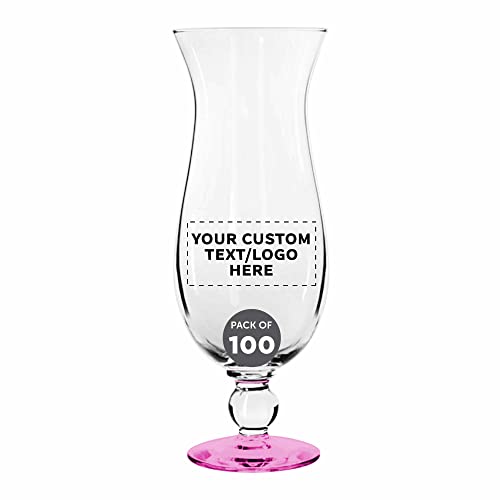 Discount Promos 16 oz. Custom Hurricane Glasses Set of 100