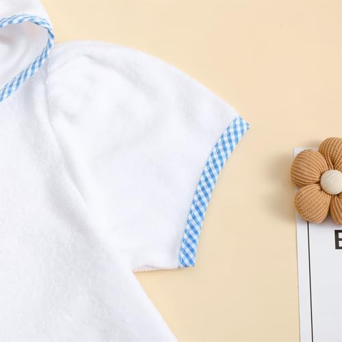 Image of Baby Girls Boys Terry Cloth Swim Cover Up Zip Up Hooded Bathing Suit Coverup Wraps Kid Summer Pool Beach Swimsuit