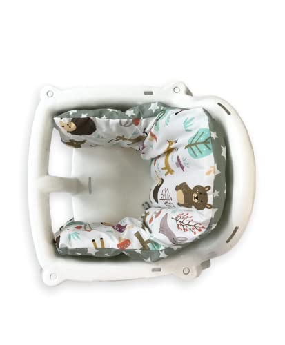 Image of High Chair Cover for IKEA Antilop,Cotton Cover for Inflatable Cushion, Cushion Cover for High Chairs for Babies and Toddlers, High Chair Accessories, It is Only Cover! (Nature Green)