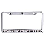Fantasy Game Film Show Parody License Plate Frame Laser Engraved Stainless Steel - Gifts for Him, for Her, for Husband, for Wife, for Them, for Men, for Women (Blue Shell)