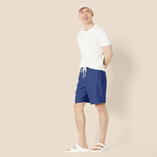 Amazon Essentials Men's 9" Quick-Dry Lightweight Breathable Swim Trunk with Mesh Liner, Navy, X-Large - image 5