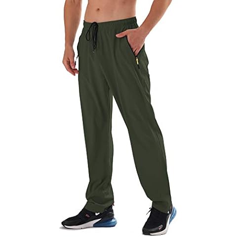 AIRIKE Men's Hiking Pants, Quick-Dry Waterproof Lightweight Outdoor sweatpantsWith Elastic-Waist Drawstring - - Medium Cover