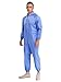 Moily Unisex Adult Lightweight Hazmat Suits with Hood Zipper Long Jumpsuit for Spray Painting Industrial Blue X-Large