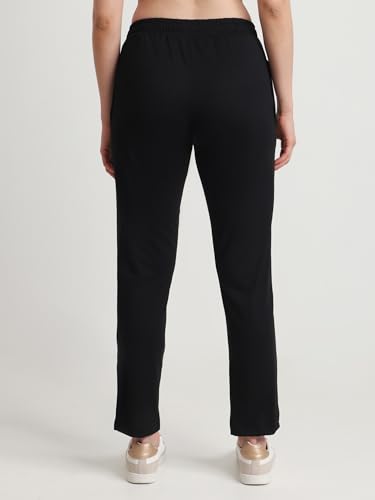 Image of T T Women Regular Fit Poly Jersey Solid Trackpant