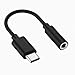 Adaptador para Fone de Ouvido P2 3.5mm para USB-C, Compatível com Dispositivos de Entrada Tipo-C (PRETO)