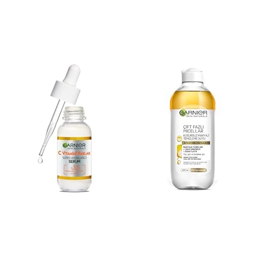 Garnier C Vitamini Parlak Süper Aydınlatıcı Serum (30 ml) + Garnier Skin Naturals Çift Fazlı Micellar Kusursuz Makyaj Temizleme Suyu (400 ml)