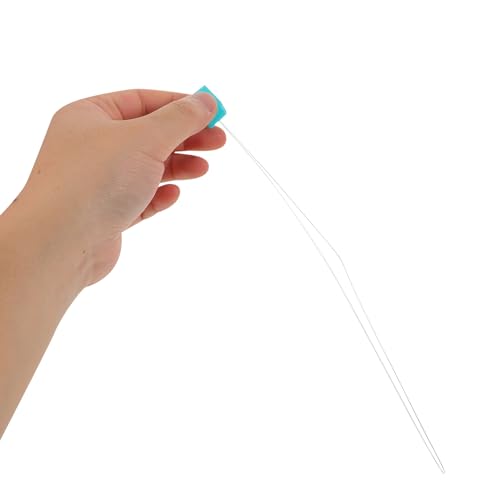 Enhebradores de agujas de coser y bordar largos con mango plástico verde, 20 uds 5
