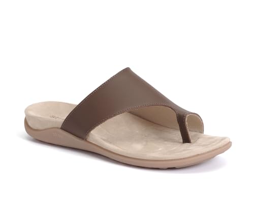 Strive Capri 4 Damen Orthopädische Sandalen mit Fußgewölbeunterstützung - Leder Komfort Sandalen für Plantarfasziitis, Ballenzehen, Plattfüße, geschwollene Füße & Podologen zugelassen, hautfarben