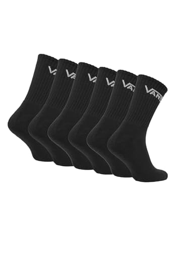 Image of Vans Unisex Adult Classic Crew Socks (3 & 6-pack) - Casual Men's & Women's Everyday Socks, Soft & Stretchy Fabric