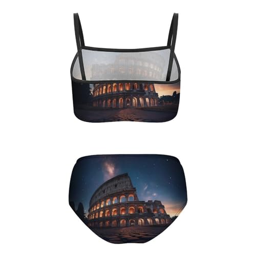 Roman COLOSSEUMES Prints Girls Bikini Swimsuit Two Piece Bathing Suit Beach Swimwear2