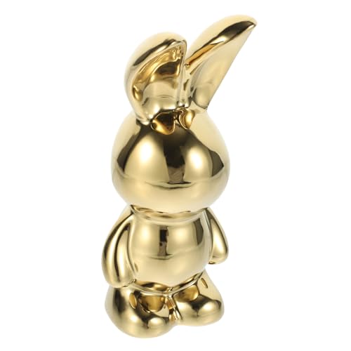 FUNOMOCYA 1pc Decorative Candle Golden Bunny Shaped Candle for Home Decor for Festivals and Desktop Decoration Clean Burning and Longer Lasting