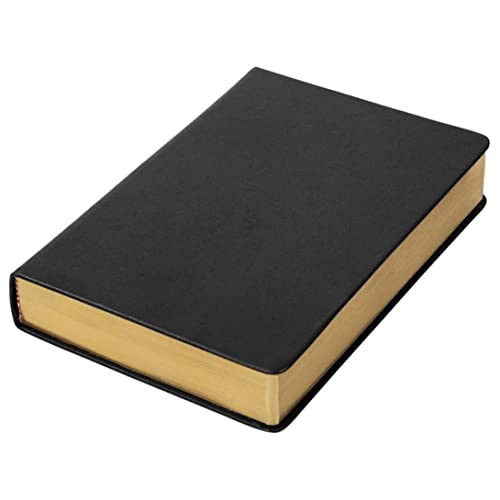 NIDONE Cuaderno de cuero A5 600 páginas Cuaderno grueso con papeles en blanco con borde dorado 300...