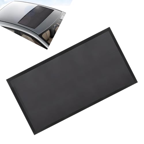Merdege Car Sunroof Breathable Mesh, Foldable Camping Accessories, No Tool Installation, 39x25.5In Universal Automotive Sunroof Sun Protection (Black)