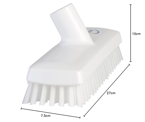 Image of Vikan 70435 Soft Bristle Deck Scrub, 10-3 /4 inch Polyester, White