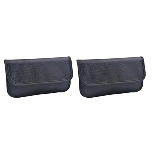 2Pcs Pochette Utilitaire Mobile Sacs Pochette Rayonnement Clé Bloqueur de - Poche Confidentialité Anti- pour Boîtier Électromagnétique Téléphone Fibre Bloquant