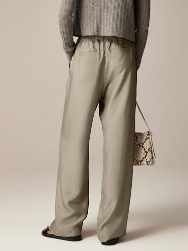 SUNNOW Women's Casual Wide Leg Pants with Elastic Waistband, Full Length Relaxed Fit for All-Day Comfort2