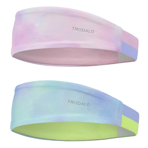 Trodalo Kids Sports Headbands for Girls Boys Moisture Wicking Elastic Cooling Sweatbands Non-Slip Lightweight Stretchy Hairbands for Soccer Running Basketball Tennis