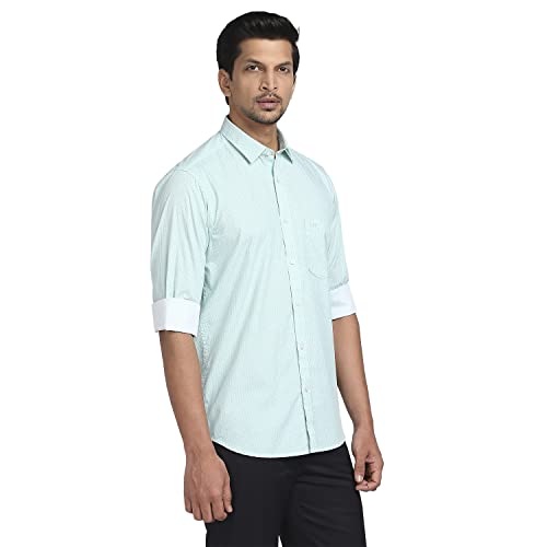 Image of Colorplus Men's Pure Cotton Print Pattern Tailored Fit Spread Collar Full Sleeve Casual Shirt