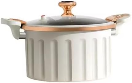 Olla a Presión Eléctrica con Revestimiento Antiadherente y Bloqueo Push-Pull, Color Marfil