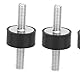 4 stücke M6 Anti-Vibration Gummi Isolator Halterungen mit 2 Gewindebolzen Stoßdämpfer Doppelenden Schraube Vibrationsdämpfung Halterungen Silent Block Dämpfer Auto Bootspulen(VV20*10 M6*18)