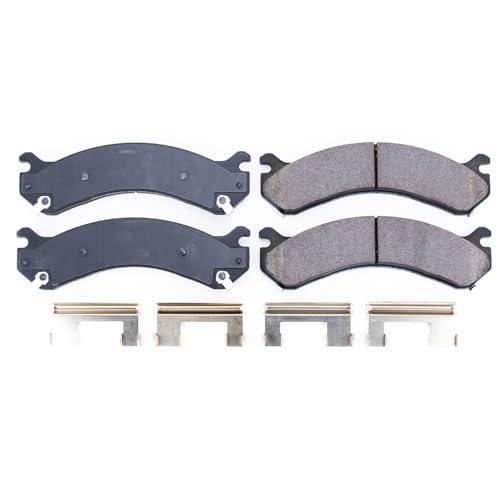 Image of PowerStop Rear Brake Pads for Chevrolet Silverado 3500 2001-06 |Silverado 3500 Classic 2007 |Silverado 3500 HD 2007-10 - Z17 Ceramic Brake Pads with Installation Hardware, 17-909