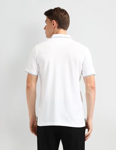 Image of Arrow Sport Men Regular fit Cotton Solid Short Sleeves Polo Shirt