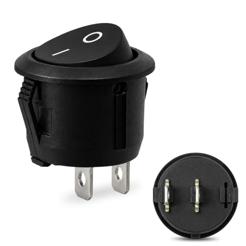 Interruptor Redondo Basculante SPST ON/OFF 2 pin, 1 Unidad