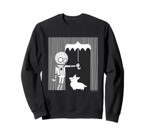  Marvel Spider-Man Far From Home Corgi In The Rain All White Sweatshirt