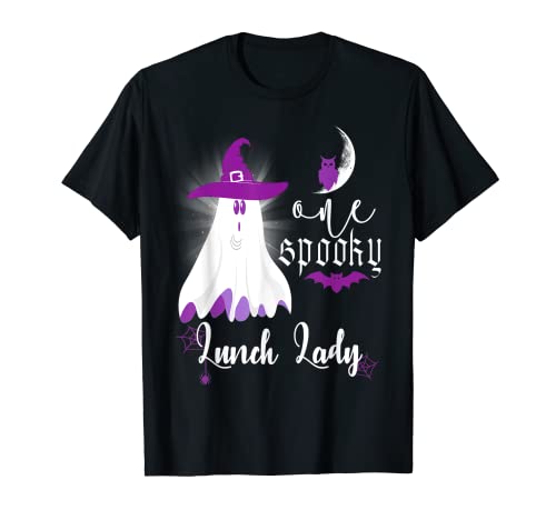 Disfraz de bruja fantasma de Halloween One Spooky Lunch Lady Camiseta
