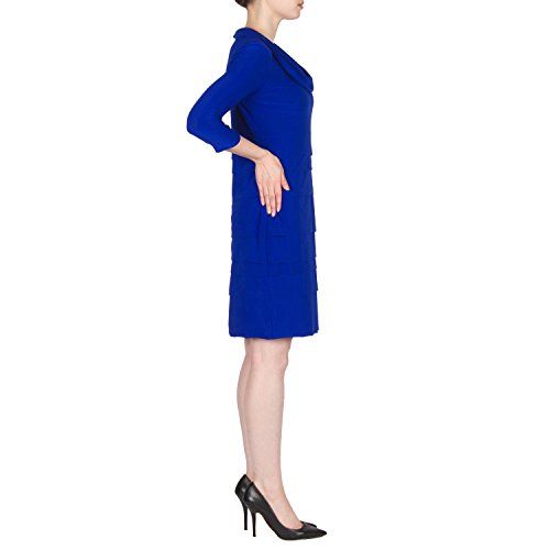 Joseph Ribkoff Deep Cowl Neckline Dress with 3/4