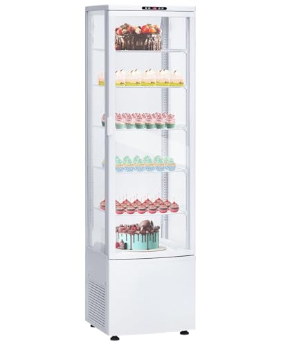 Image of Commercial Refrigerators, Commercial Display Refrigerator with Glass Door, 11.3 Cu. Ft Merchandiser Refrigerator, Fridge with Adjustable Shelves, Led Light, Drink Cooler for Home Restaurant, Black