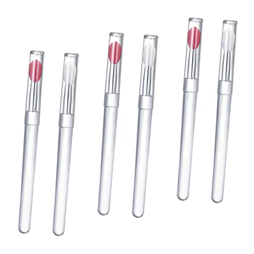 Baluue Silicone Lipstick Brush Set Makeup Tool Caps Lip Mask Brush for Lip Cream Lipstick Applicati