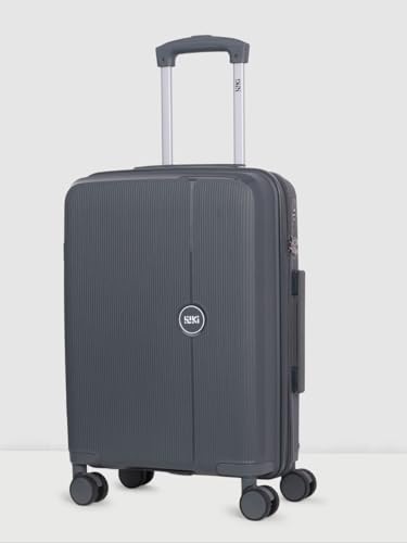 Image of Wiki Zine 8 Wheel Hardside Polycarbonate Trolley by Wildcraft,Medium,Graphite Grey