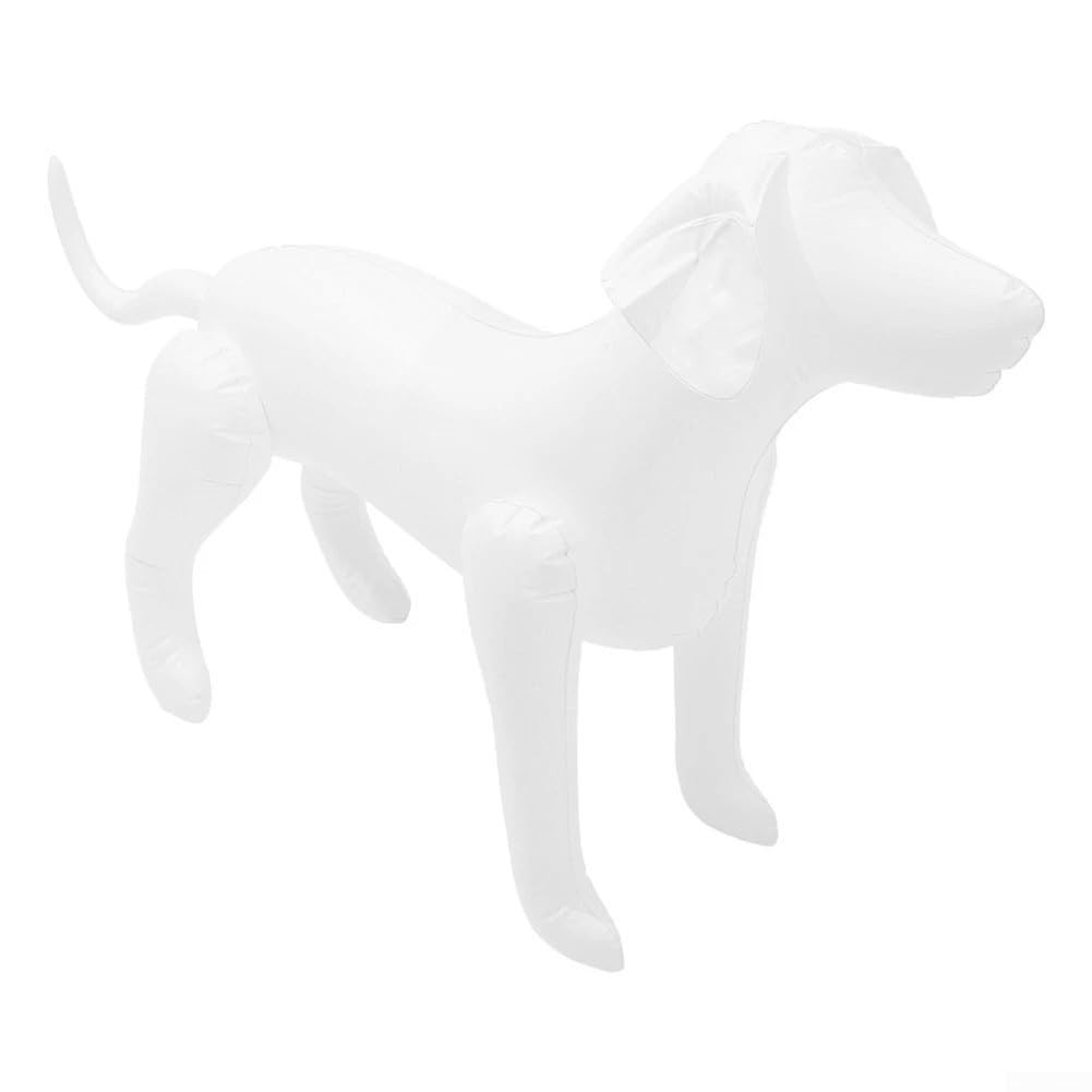 Mannequin Gonflable en PVC pour Animaux de Compagnie, Pieds réglables pour présentation Dynamique de vêtements (Blanc)
