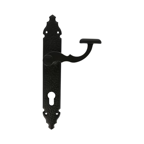 Amig - Set of 2 Door Handles for Passage Doors Mod.100PB90, Black, 90 mm - Image 2