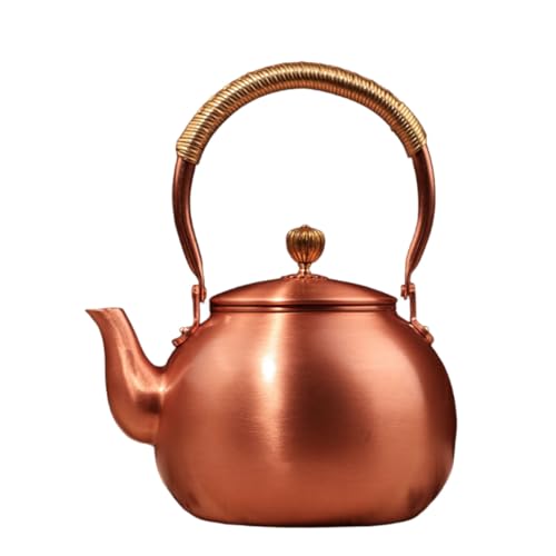 Amazon | 手工製純銅やかん 厚い槌目銅製ケトル 提梁型 大容量 日本茶