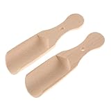 ULTECHNOVO 2 Stück Kleine Holzschaufeln für Gewürze und Nüsse Praktischer Teelöffel zum Abmessen und Schöpfen für Badezimmer und Teehäuser