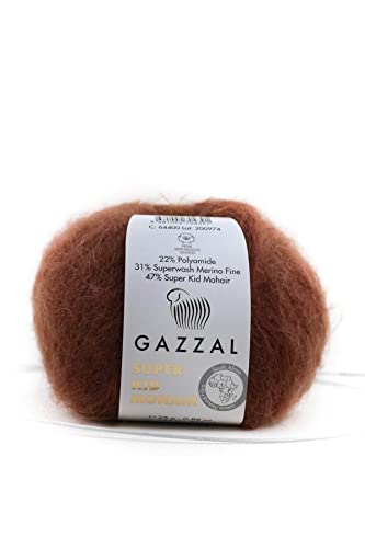 Gazzal 3 Piece Pack Super Kid Mohair 25 Gr 78% Wool-22% Pa Blended Natural Hand Knitting Yarn, Taka Yarn (64400) Gazzal 3 Piece Pack Super Kid Mohair 25 Gr 78% Wool-22% Pa Blended Natural Hand Knitting Yarn, Taka Yarn (64400)