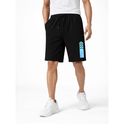 Image of KART BLACK Plus Sizes Men's Cotton Knee Length Shorts(XXL,3XL,4XL,5XL,6XL,7XL,8XL Shorts) | Stripe Printed Shorts | Casual and Night Wear Mens Shorts