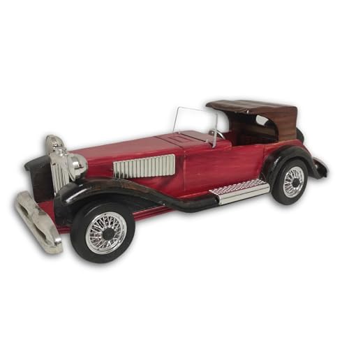 Handcrafted Wooden Model Car – Vintage Classic Collectible Car Ornament for Home and Office Display, Elegant Decorative Gift for Vehicles Enthusiasts, Collectors, Desk Décor and Automotive Lovers