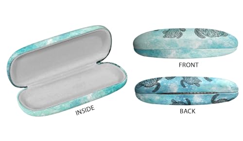 Image of WIRESTER Hard Shell Eyeglasses Case, Clamshell Sunglasses Holder Protective Cover with Microfiber Cloth