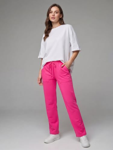 Image of Mehrang Women's Wide-Leg Side Pocket Trouser|Palazzo Pants|High Waist Trousers with Drawstring|Lightweight Casual & Travel Wear|Women Trousers Pants | Trousers Flared Korean Style