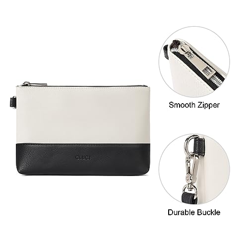 Image of CLUCI Wristlet Wallet for Women Large Capacity Leather Clutch Purse Slim Ladies Travel Credit Card Holder Phone Organizer