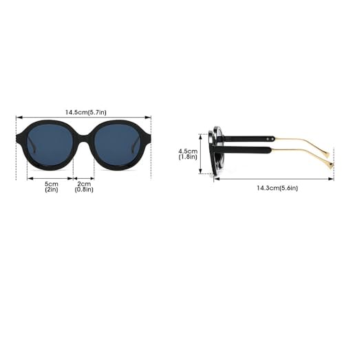 Lunettes de soleil rondes punk léopard dotées de verres dégradés - 7