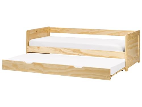 Cama nido infantil deslizante de madera de pino clara 90 x 200 cm Gravelines