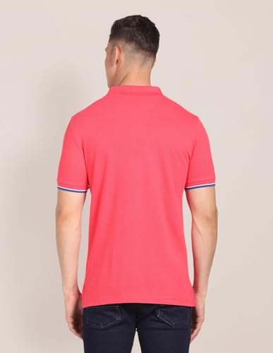 Image of U.S. Polo ASSN. Solid Slim Fit Polo T Shirts for Men - 100% Cotton, Half Sleeves Mens Tshirt