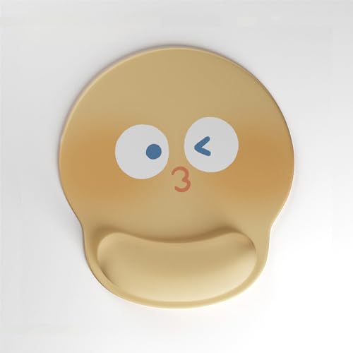ZYNOXITY Ergonomic Mouse Pad with Wrist Support - Non-Slip, Soft PU Palm Rest for Pain Relief - Comfortable, Anti-Slip Desk Pad - Smooth Lycra Surface, Cute Design for Office & Computer Use