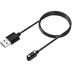 Cargador Magnetico Temuco TiMOVO Cargador Magnético Compatible con YAMAY VeryFitPro SW021/SW01/Willful SW023/SW025/Letsfit ID205L/Letscom ID205S/ID216/Umidigi Uwatch 3/Uwatch GT, 100cm Cable de Carga USB Reemplazo, Negro