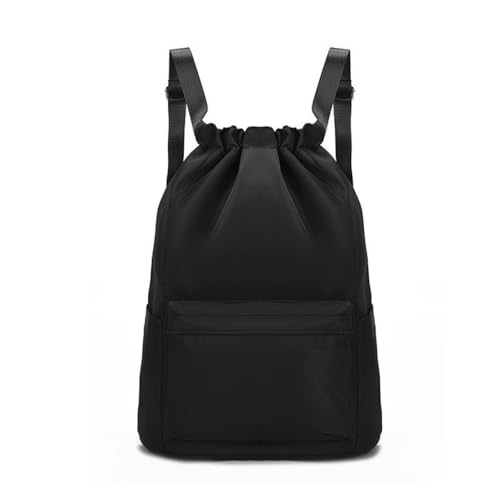 Mochila Pequena，Mochila Bolsa Unisexo Costas Planície Comum Academia Esportiva Pilates Trabalho De Futebol Fang(preto)