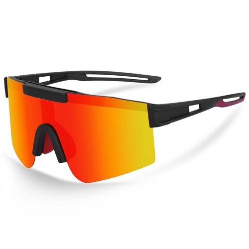 Aullwyr Occhiali Ciclismo Uomo Veloci Occhiali da Sole Uomo Donna Polarizzati UV400 per Sportivi Running Bici Mountain Bike Sci Moto